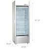 Premium Levella Premium Levella 9 cu. ft. Commercial Display Refrigerator One Glass Door Merchandiser in Silver PRF90DX